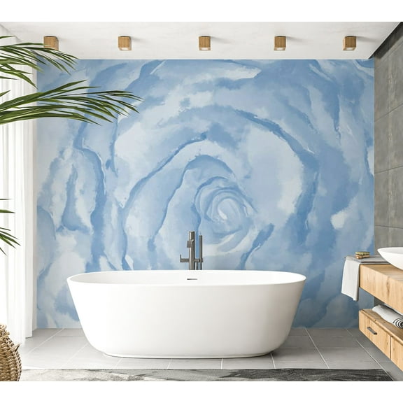Tiptophomedecor Abstract Wallpaper Wall Mural - Rose Blue
