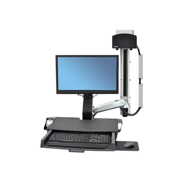 Ergotron StyleView SitStand Combo System with Worksurface and Small