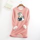 thumbnail image 3 of Mujer Vintage Loungewear Manga larga Lindo Gato Estampado Otoño Fleece SweatershirtTop Fridja  nbo781, 3 of 3