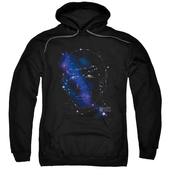 Star Trek Spock Constellations Adult Pullover Hoodie Sweatshirt Black