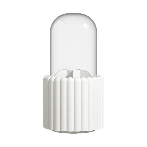 Makeup Brush Organizer, 360 Degree Rotatable Round Makeup Brush Holder with Lid Brush Storage Box Contain