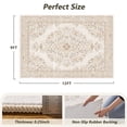 thumbnail image 2 of VUNATE Vintage Botanical Floral Printed Area Rug 9'x12' Soft Washable Non Slip Low Pile Rug for Living Room Bedroom Dining Room Home Decor Indoor Carpet with Blossom Design Beige, 2 of 7