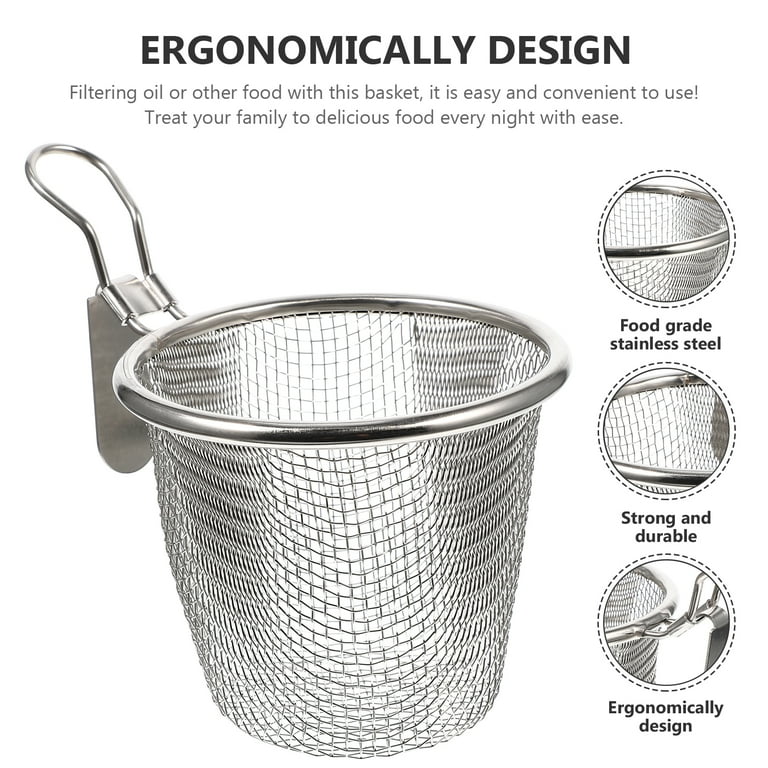 Mesh Lined Stainless Streel Baskets