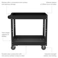 thumbnail image 3 of Hirsh 2 Shelf Ready-To-Assemble Steel Utility Cart, 36W x 24D, Black, 3 of 11