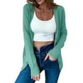 thumbnail image 2 of pxiakgy cardigan for women womens solid button down long sleeve classic v neck knit cardigan sweater long cardigans for women mint + us 12, 2 of 7