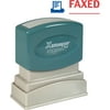 Xstamper Red/Blue FAXED Title Stamp, 1 Each (Quantity)