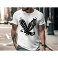 thumbnail image 3 of Flying Bald American Eagle Bird 4th of July Patriotic Gift T-Shirt Bald Eagle Bird Wildlife Birthday Holiday Presents Men Women Kids Tshirt, 3 of 10