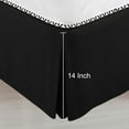 thumbnail image 5 of PiccoCasa Pleated Ruffle Bed Skirts with 14" Drop, Queen Black, 5 of 7