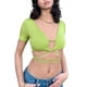 thumbnail image 4 of SAYOO Mujeres Verano Crop Tops, Manga Corta Color Sólido Amarrar Cintura Elástica Camisa para Mujer SAYOO Moda, 4 of 9