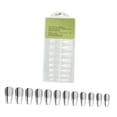 thumbnail image 2 of 240 puntas de uñas postizas transparentes para mujeres y niñas para extensión de uñas, manicura artificial suave, prensa en uñas para arte de uñas DIY Forma de T esmerilada, 2 of 8
