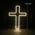 thumbnail image 5 of CADODIS Jesus Cross Neon Sign, USB Powered LED Light for Wall Decor Christening Baby Shower Bedroom Kids Room Wedding Party Decoration, 5 of 5