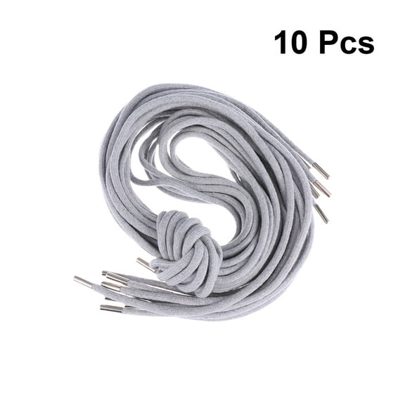 Kesenlong Drawstrings Cords 10pcs 130cm Replacement Drawstrings Cords Drawcords for Pants Sweatpants Hoodies Scrubs Jackets Shorts (Grey)