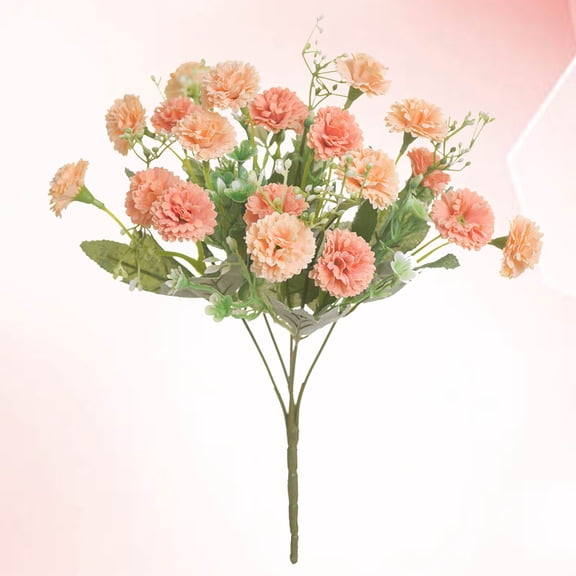 FENGGUIQU Artificial Flower Bouquet Light Brown Silk Cloth Plastic Lifelike Simulation for Wedding