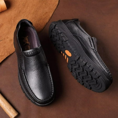 

PRAETER Men s Business Leather Shoes Men s Soft Soled Leather Casual Men s Shoes Men s Breathable Single Shoes