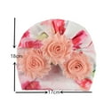 thumbnail image 3 of Fashion Cute Lovely Kids Flower Turban Hat Elastic Floral Headband Baby Sunscreen Bowknot Hairband Cap 04, 3 of 8