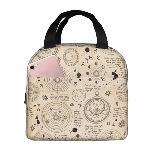Moon And Sun Lunch Box Leakproof Insulated Reusable Meal Prep Bag For Women Men Large Capacity Office Commuting Picnic Tote Bag