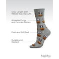 thumbnail image 3 of MeMoi Pumpkin Puppy Holiday Crew Socks - Womens - Female, 9-11, Medium Gray Heather, 3 of 7