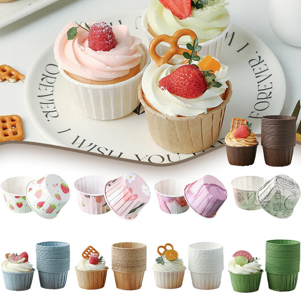 50pcs Newspaper Style Cupcake, Liner Baking Cup for Wedding