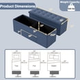 thumbnail image 3 of Costway Fabric Folding Storage Ottoman Storage Chest W/Divider Bed End Bench Navy, 3 of 11