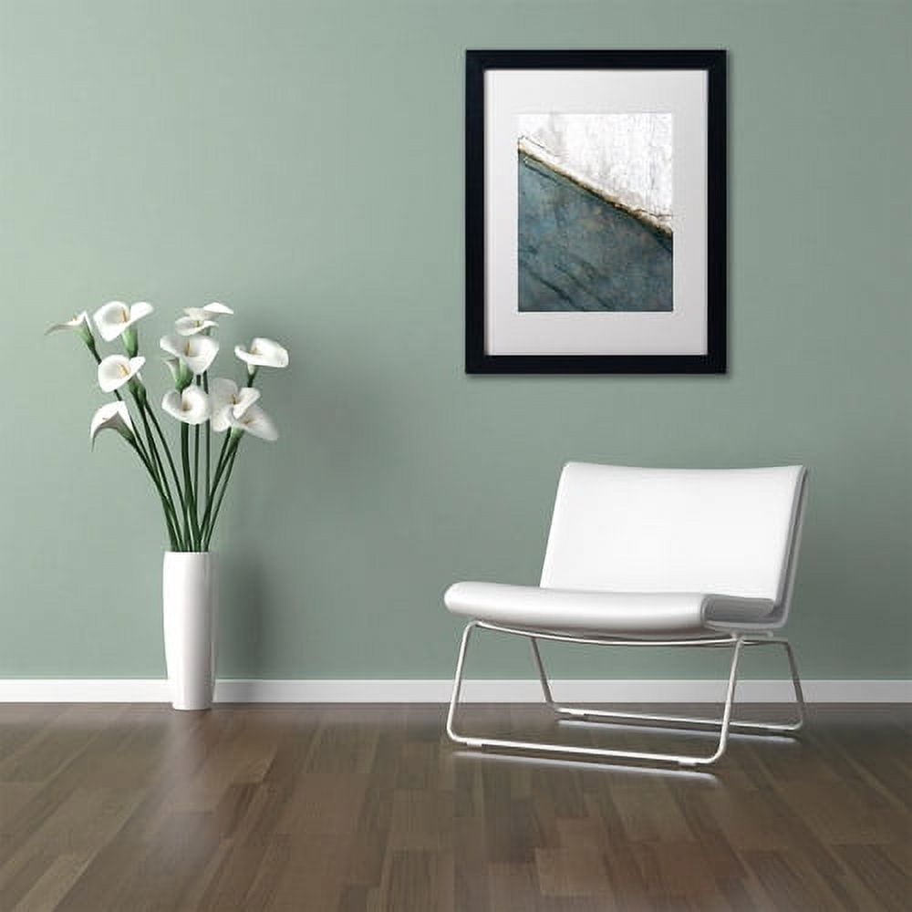 "Lock Abstract" Canvas Art by Kurt Shaffer White Matte, Black Frame