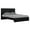 Black, variant on 80 x 60 x 42.5 in. Modern Queen White High Gloss Bed