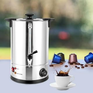 ZhdnBhnos 30-Cup Commercial Coffee Urn Percolator Tea Maker Machine  Electric Coffee Maker Stainless Steel Hot Water Dispenser Boiler 1000W  5.2L/175Oz 