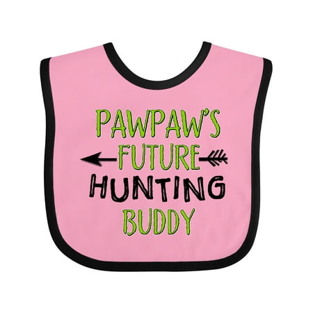 

Inktastic Pawpaws Future Hunting Buddy Gift Baby Boy or Baby Girl Bib
