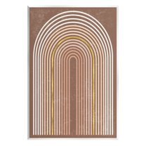 Stupell Industries Abstract Rainbow Stripes Arch Graphic Art Unframed Art Print Wall Art, Design by Caroline Alfreds