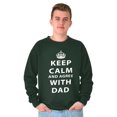 thumbnail image 3 of Keep Calm And Agree With Dad Crown Men's Crewneck Sweatshirt Brisco Brands 5X, 3 of 6