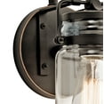thumbnail image 5 of Kichler Brinley Vintage Industrial 1 Light Olde Bronze Wall Sconce with Clear Glass, 5 of 8