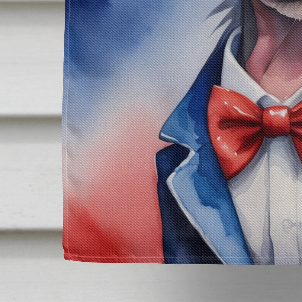 Chinese Crested Patriotic American House Flag 28 in x 40 in