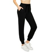 ALWAYS Women's Jogger Pants Buttery Soft Sweatpants with Pockets Black 2 US XL (Tag 2XL/3XL)