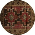 thumbnail image 1 of Ahgly Company Indoor Round Persian Brown Traditional Area Rugs, 5' Round, 1 of 4
