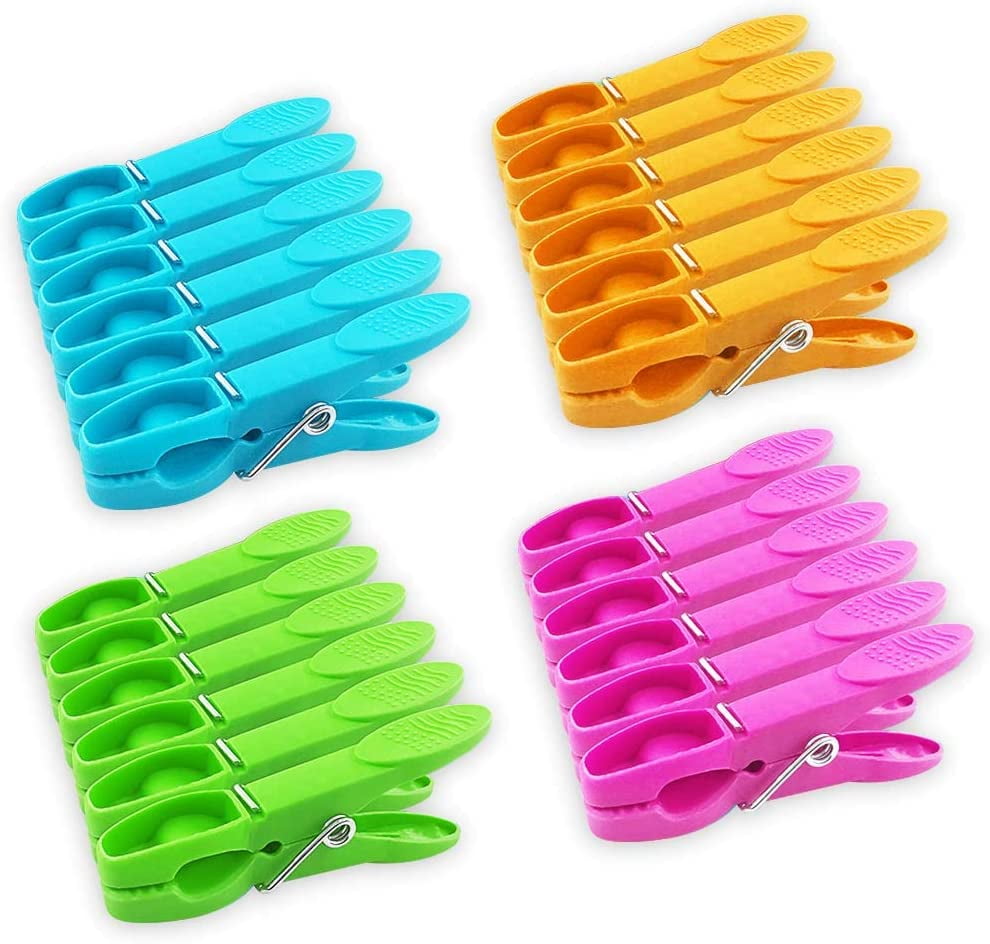 Colorful Plastic Clothespins, Heavy Duty Laundry Clothes Pins Clips