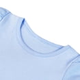 thumbnail image 5 of MZXELPRJD Girls Puff Short Sleeve Tops Kids Summer T Shirts Teens Crewneck Fashion Tees Toddler Solid Color Short Sleeve Round Neck Blouse, 5 of 7