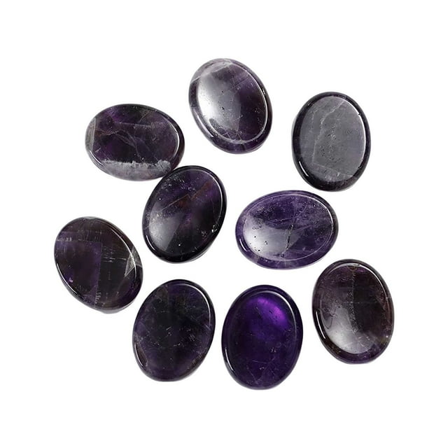 Ellipsoidal Uncompressed Rose Quartz Thumb Stone (35x45x10mm) - Worry, Relaxation & Massage Stone, Natural Gemstone