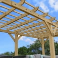 thumbnail image 4 of Yardistry Meridian 10' x 22' x 8' Natural Cedar Pergola, Multilevel Design, 4 of 12