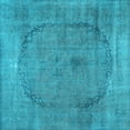 thumbnail image 1 of Ahgly Company Indoor Square Abstract Light Blue Contemporary Area Rugs, 5' Square, 1 of 4