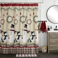 thumbnail image 5 of SKL Home by Saturday Knight Ltd. Rustic Plaid Snowman Bath Towel in Wheat, 5 of 6