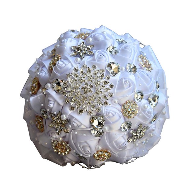 CUJM Bridal And Bridesmaid Bouquets Exquisite Bouquets And Silk Pearls Wedding Handmade Rhinestones U8r2 Sisters
