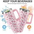 thumbnail image 2 of Cow Print Tumbler Cow Print Cups Cow Tumbler- 40oz Insulated Tumbler with Handle, 2 of 5
