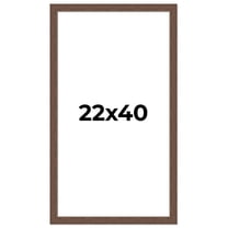 22x40 Frame Brown Farmhouse Solid Wood Picture Frame Width 1.5 Inches | Interior Frame Depth 0.5