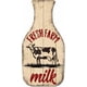 thumbnail image 1 of Letrero metálico vintage "Leche fresca de granja" de 27 x 14 cm. Placa retro de botella de leche. Letreros decorativos de metal para pared., 1 of 7