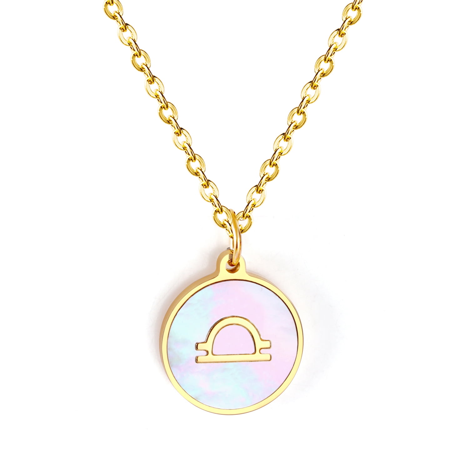 Zodiac Pearl Necklace Gold Cute 