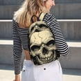thumbnail image 5 of Balery Gothic Winged Skull Mochila Clásica Impresa Básica para Viaje, Mochila Escolar Resistente al Agua, Mochila de Lona con Correas Ajustables-Small, 5 of 5