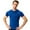 Blue, variant on Men's Compression Base Layer, Short Sleeve Sports Top, Athletic Workout T-Shirt-Grey-S