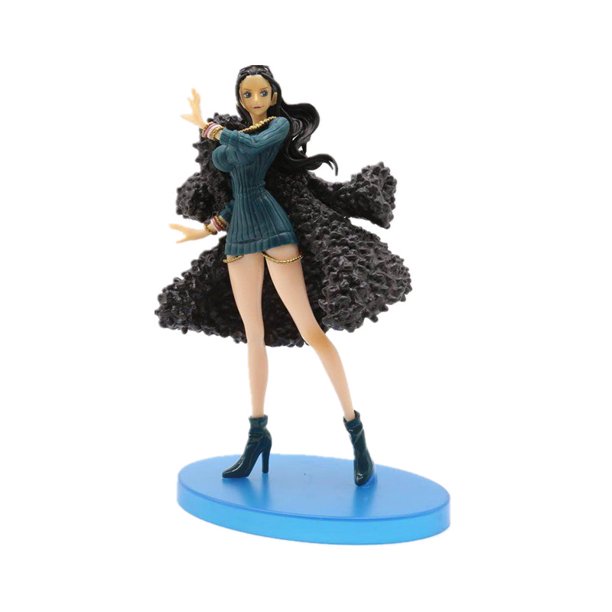 Luffy de personaje de One Piece, ropa azul y Hanfu, el 20 ° aniversario Robin. Zorro Usopp MODELO DE figura de acción de juguete