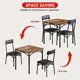 thumbnail image 3 of QinaQin Juego de comedor de 3 piezas para 2 personas, mesa rectangular moderna para cocina con diseño ahorrador de espacio, cubierta MDF y estructura de acero inoxidable para departamento, 3 of 8