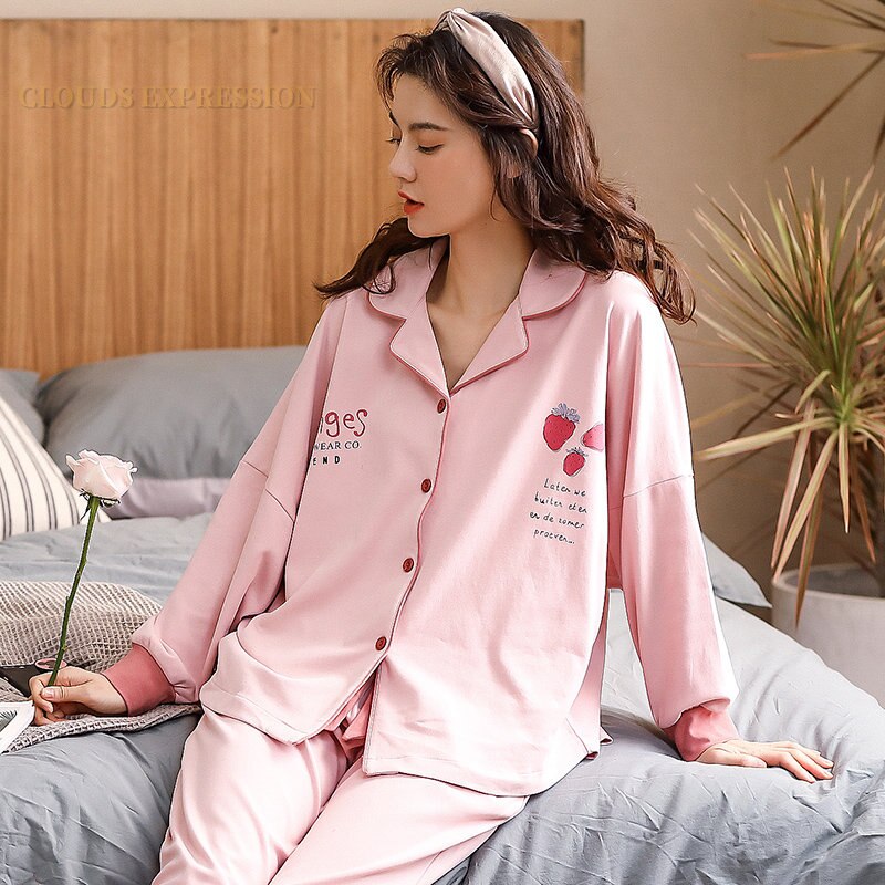 Politieagent Een evenement Kostuum QWZNDZGR Spring Autumn Women's Sleep Lounge Pajama Long Sleeved Girl Pajama  Set Cartoon Pyjamas Cotton Sleepwear M L XL XXL XXXXL Fashion - Walmart.com