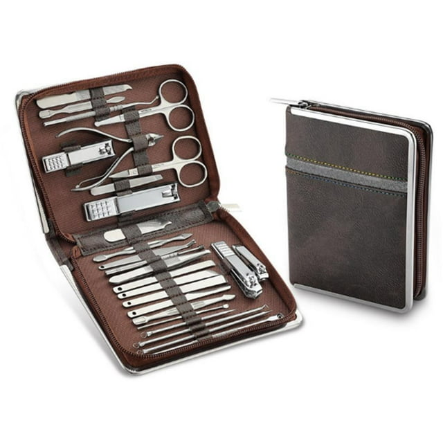 Juego de 26 cortaúñas multifuncional, impermeable, portátil, fácil de usar, herramienta para manicura, para el hogar, viajes y café.